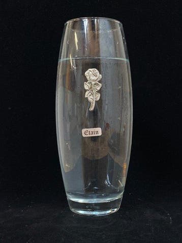 Vase - Étain, Verre - Art Déco Français