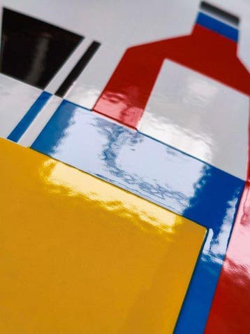 Bauhaus - enamel sign BAUHAUS Flaschen Bottles Emailschild