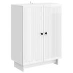 vidaXL Dressoir Hoogglans Wit 66 x 34,5 x 90 cm Bewerkt hout, Verzenden, Nieuw