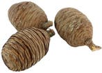 Dennenappels Cedar Cone Dichte Naturel 3 stuks, Nieuw