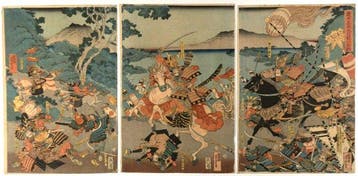 Utagawa Yoshitora /  (actief circa 1836–1887) — De Slag, Antiek en Kunst