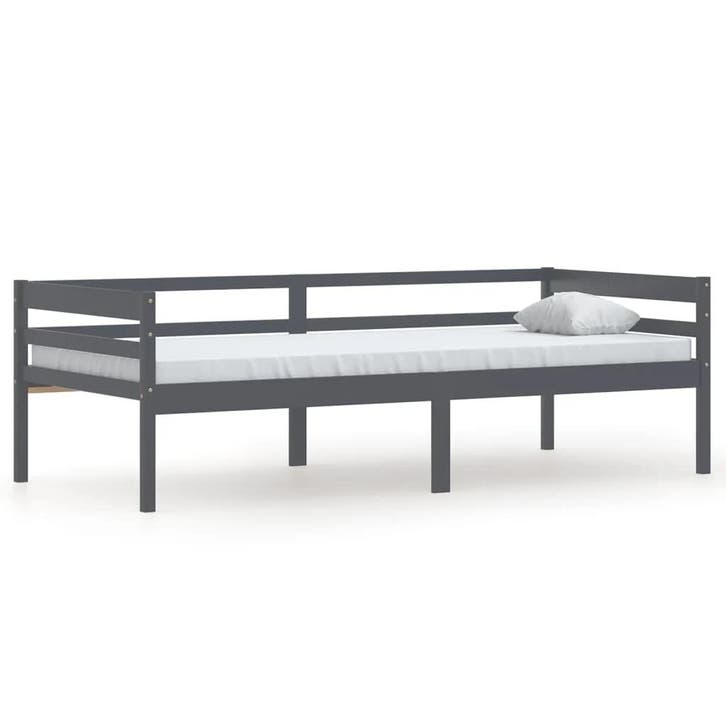 Massief Grenen Bed 90x200 | Tweede Kansje OP = OP! (bedden), Huis en Inrichting, Slaapkamer | Bedden, 90 cm, 200 cm, Grijs, Nieuw