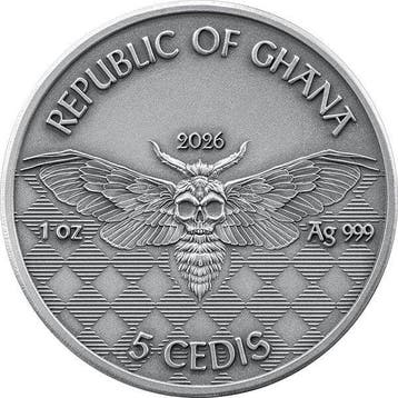 Ghana. 5 Cedis 2026 Memento Mori - Pilot Ag