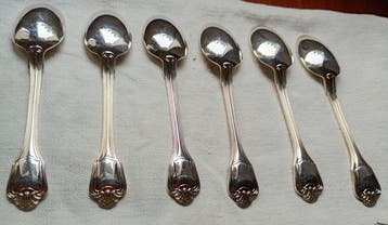 Christofle - Theelepel (6) - Schelp - Verzilverd
