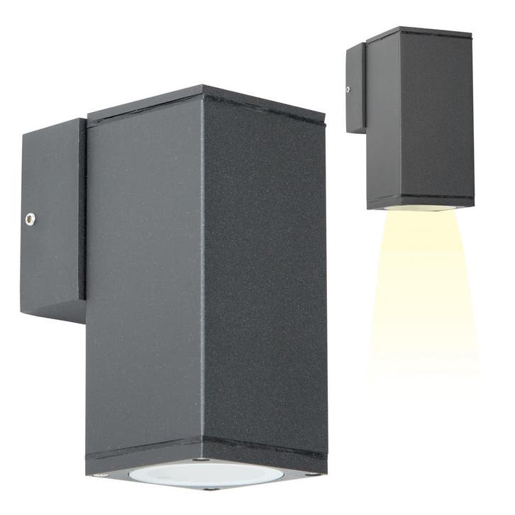 Wandverlichting modern Kevin Muurlamp Antraciet, Tuin en Terras, Buitenverlichting, Verzenden