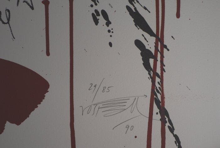 Wolf Vostell (1932-1998) - Le cri : La foule, Antiquités & Art, Antiquités | Autres Antiquités