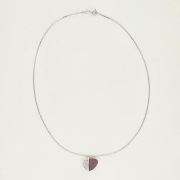 Collier avec pendentif - 18 carats Or blanc Diamant