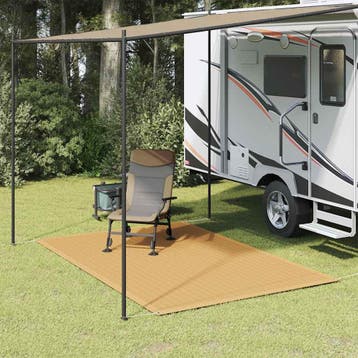 vidaXL Tenttapijt 250x300 cm HDPE zandkleurig, Verzenden, Nieuw