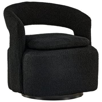 De Rebellenclub Akando Fauteuil - Zwart Bouclé, Verzenden