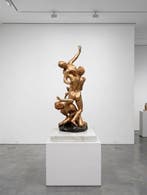 Sculpture, Ratto delle sabile,in bronzo dorato after, Antiek en Kunst