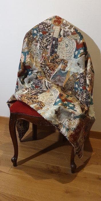 Tissu oriental exclusif en coton peigné lourd - 300x280 cm -
