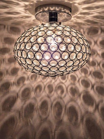 Plafondlamp - Vintage Space Age Lamp - Kristal
