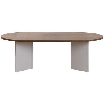 Evila Modern Coffee Table, Venezia Walnut & White, 119 X 40, Verzenden, Nieuw, 50 tot 100 cm, Scandinavisch