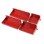 Set van 4 magnetische bakken - rood, Doe-het-zelf en Bouw, Ophalen of Verzenden, Nieuw