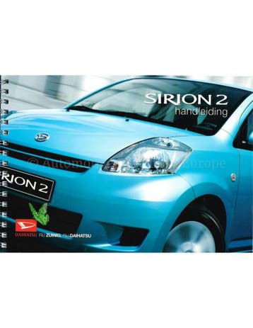 2007 DAIHATSU SIRION INSTRUCTIEBOEKJE NEDERLANDS