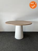 Vergadertafel - rond - 120 cm - Bladkleur naar keuze wit, Vergader- of Presentatieruimte, Ophalen of Verzenden, Gebruikt, Tafel
