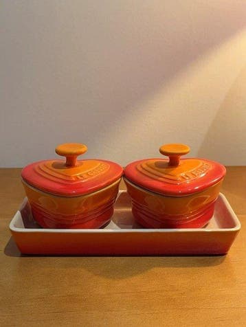 Le Creuset - Service de dîner (3) - Flame-Orange, Antiek en Kunst