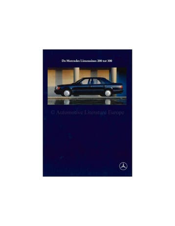1990 MERCEDES BENZ E KLASSE SEDAN BROCHURE NEDERLANDS, Nieuw