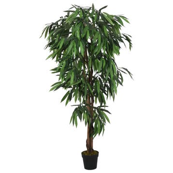vidaXL Kunstplant mangoboom 1050 bladeren 200 cm groen, Verzenden