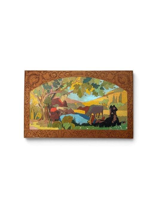 Franse school (XIX) - La Bergère - Art Nouveau, Antiek en Kunst, Kunst | Schilderijen | Klassiek