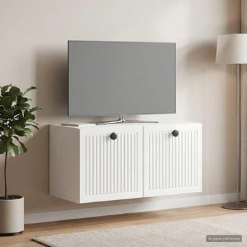 vidaXL Wandmontage TV-kast Hoogglans Wit 59,5 x 31 x 30 cm, Verzenden