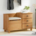 vidaXL Opslagbank ASKIM Bruin 100 x 39 x 62 cm Massief, Verzenden, Nieuw