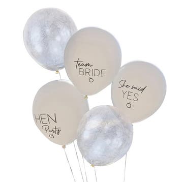 Bruiloft Ballonnen Team Bride 30cm 5st, Verzenden, Nieuw