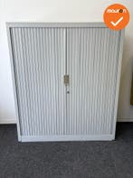 Roldeurkast - B Keuze - 135x120x47cm - Witgrijs met witgrijz, Ophalen of Verzenden, Kast