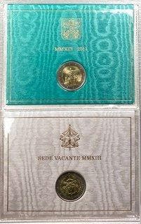 Vaticaan. 2 Euro 2013 Rio de Janeiro + Sede Vacante (2, Postzegels en Munten, Munten | Europa | Niet-Euromunten