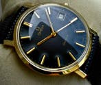 Omega - Genève Date - 14K Gold - Black Gilt Dial - cal.1030