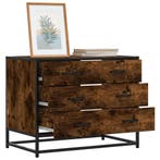 vidaXL Ladekast 70x41x56 cm bewerkt hout gerookt, Verzenden, Nieuw