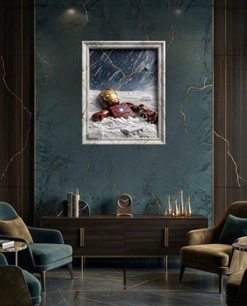 Makayhos - [Canvas] Iron Man Lego – Fallen Hero Snow, Nieuw