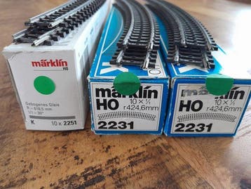 Märklin H0 - 2231 + 2241 + 2251 - Voie ferrée pour trains