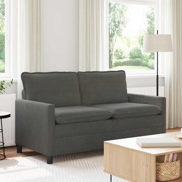 vidaXL bank / zetel Donkergrijs 156 x 81 x 87,5 cm Stof, Verzenden, Nieuw