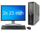 HP Elite 8300 i5 3e Gen + 2x 23Full HD Monitor + 2 jaar, Ophalen of Verzenden, Nieuw, In_stock