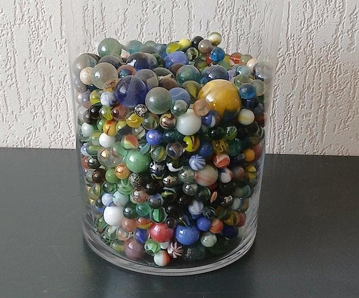 8 KG Knikker Collectie van Vintage US en EU Knikkers -, Antiquités & Art, Antiquités | Jouets