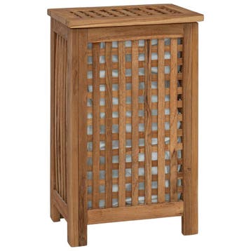 Teakhouten Wasmand | Tweede kansje | OP = OP, Maison & Meubles, Accessoires pour la Maison | Plataux & Paniers, Verzenden, Mand