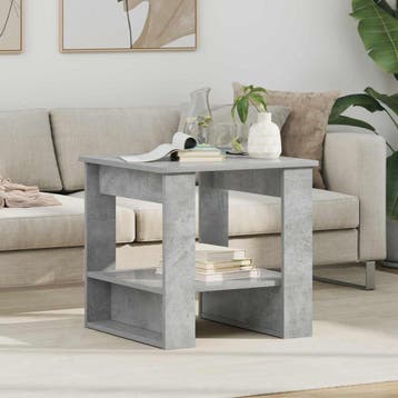 vidaXL Salontafel Beton Grijs 51 x 50 x 50 cm Bewerkt hout, Verzenden, Nieuw
