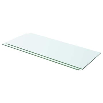 vidaXL Schappen 2 st 60x20 cm glas transparant, Verzenden, Nieuw