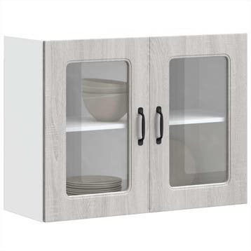 vidaXL Keukenbovenkast met glazen deur Kalmar bewerkt hout, Verzenden, Nieuw
