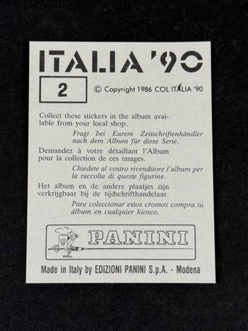 1990 Panini Italia 90 World Cup, FIFA World Cup #2 - 1, Verzamelen, Nieuw