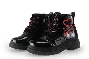 Leone Veterboots Meisjes in maat 24 Zwart, Kinderen en Baby's, Verzenden, Jongen of Meisje, Schoenen, Zo goed als nieuw
