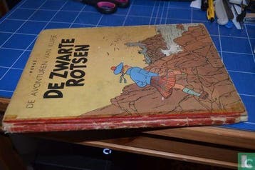 Kuifje - De zwarte rotsen - 1950, Boeken, Eén stripboek, Verzenden, Gelezen, Remi, Georges.