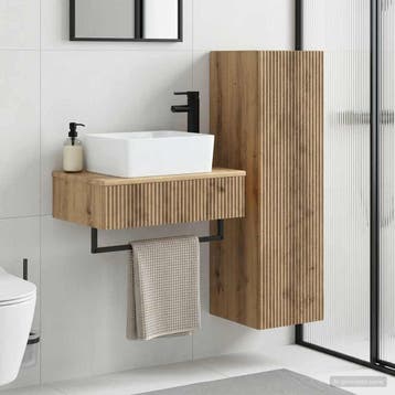 vidaXL Badkamermeubel Set 2 st Artisanaal eiken 33 x 34,5 x, Maison & Meubles, Tables | Coiffeuses, Verzenden