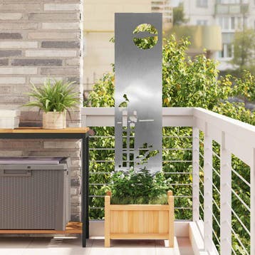 vidaXL Tuin Privacy Scherm Fretwerk Zilver 32 x 140 cm, Verzamelen, Posters, Verzenden, Nieuw