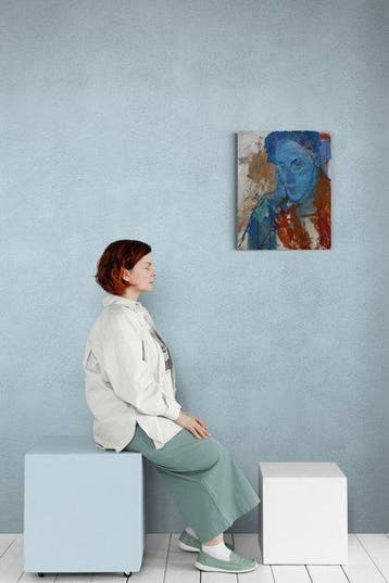 Mila Veljaca - Portrait in blau