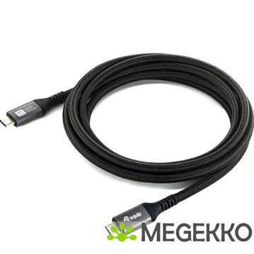 Equip 128384 USB-kabel USB4 Gen 2x2 3 m USB C Zwart, Verzenden