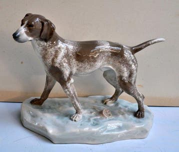 Amphora - Beeld, cane da caccia Pointer - 23 cm - Porselein