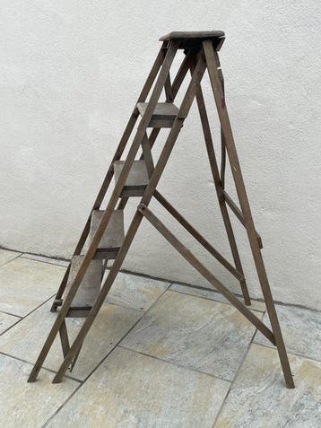 Keukentrapje - Hout - opvouwbare trapladder