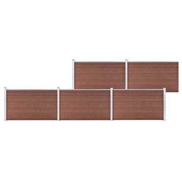 vidaXL Schutting 872x106 cm HKC bruin, Tuin en Terras, Verzenden, Nieuw